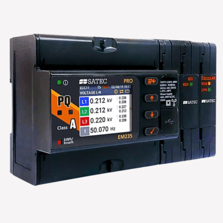 SATEC EM235 PRO power meter with colour display and modular communication interfaces
